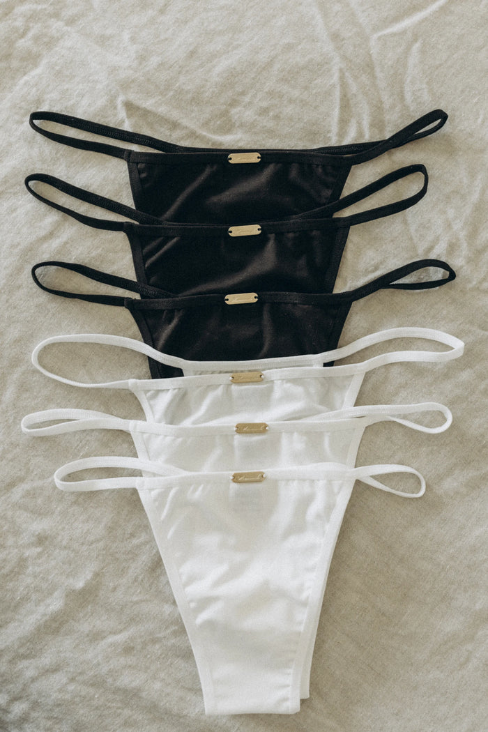 Organic Cotton Thong Bundle of 3 (save 25%)