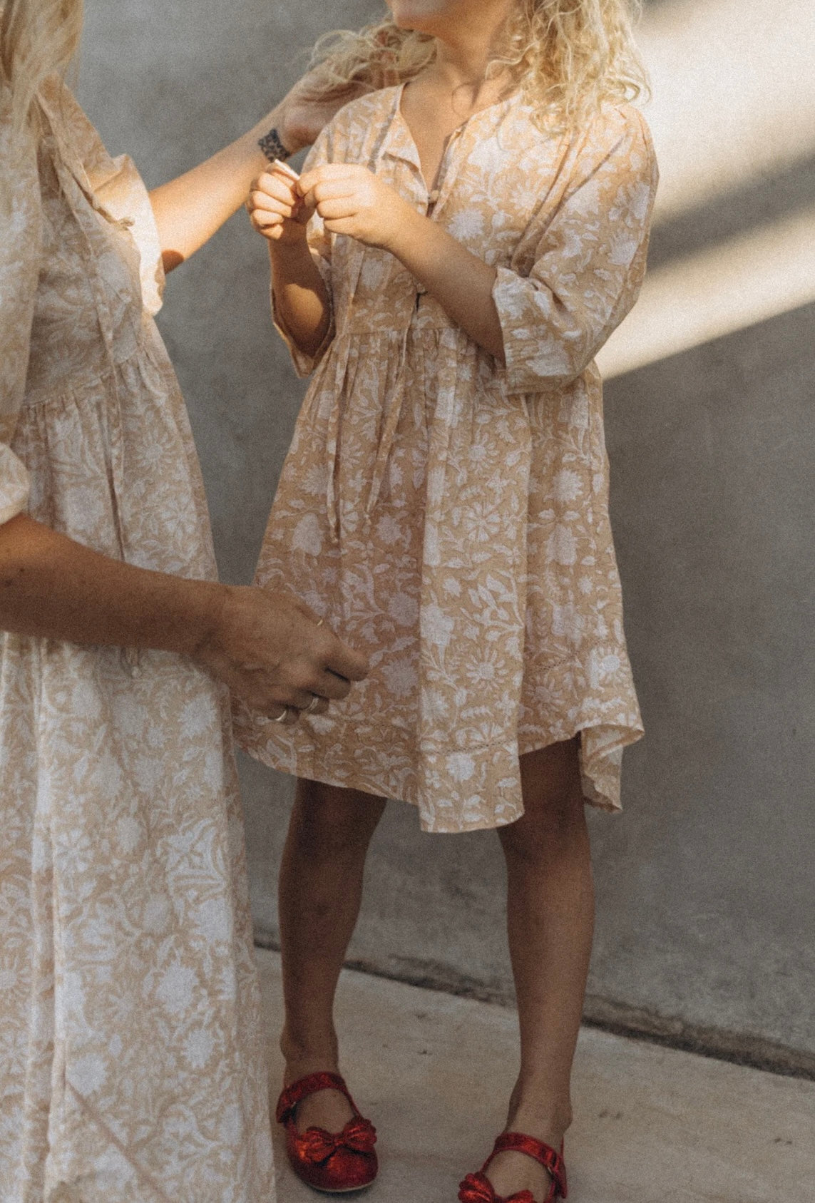 Leona Girls Dress : Golden Turmeric