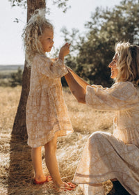 Leona Girls Dress : Golden Turmeric
