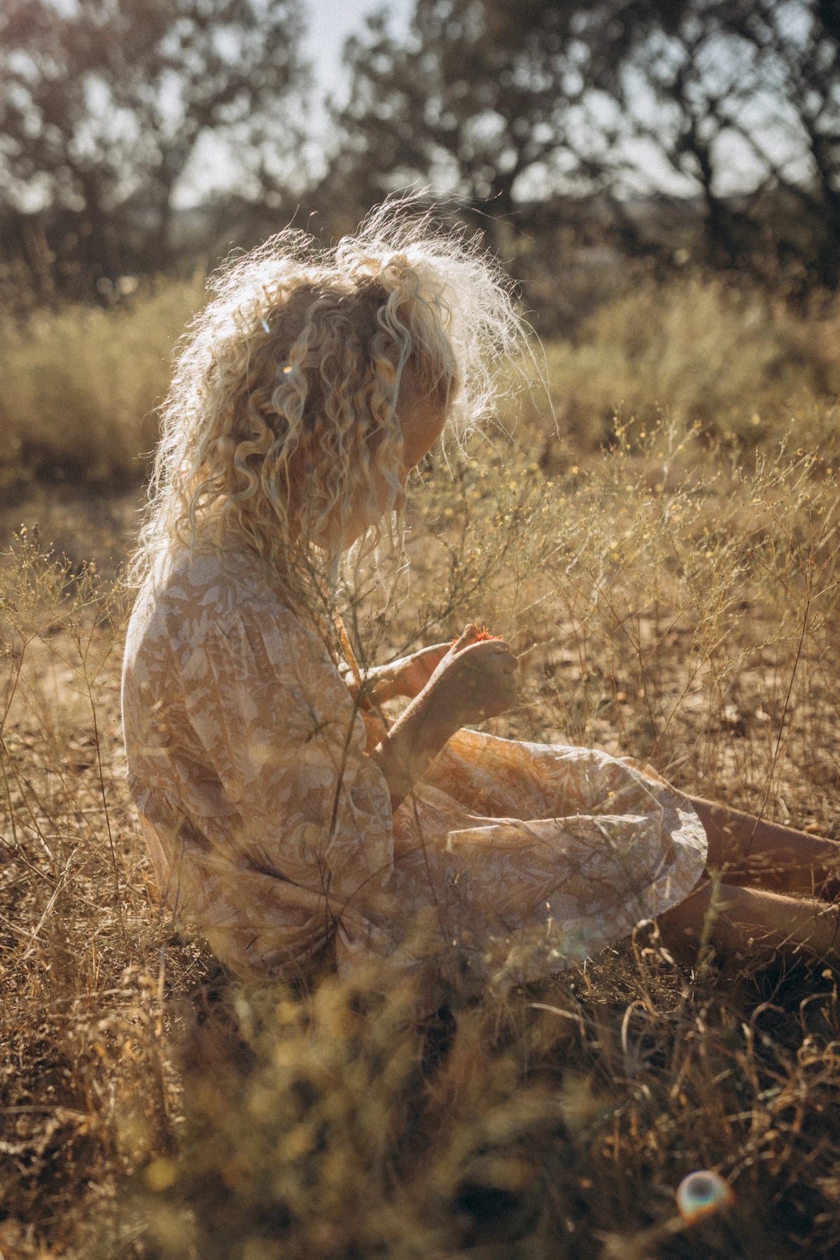 Leona Girls Dress : Golden Turmeric