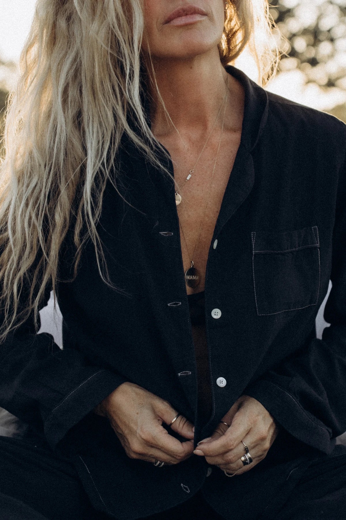 Noir Linen Pajamas