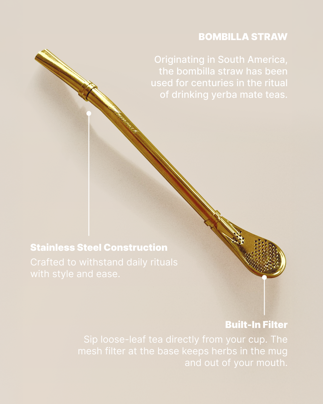 Bombilla Gold Straw