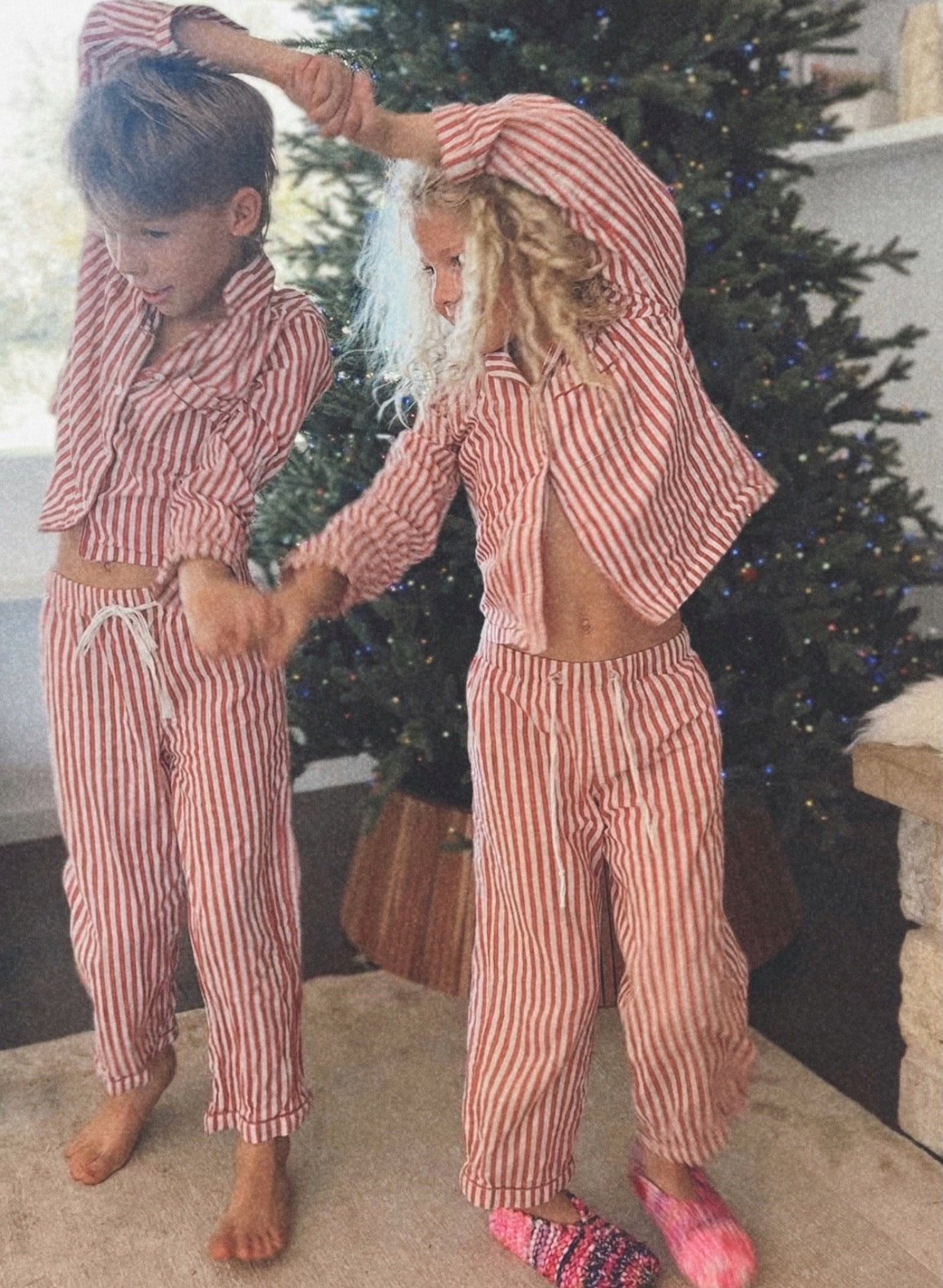 Kids Candy Cane Pajamas